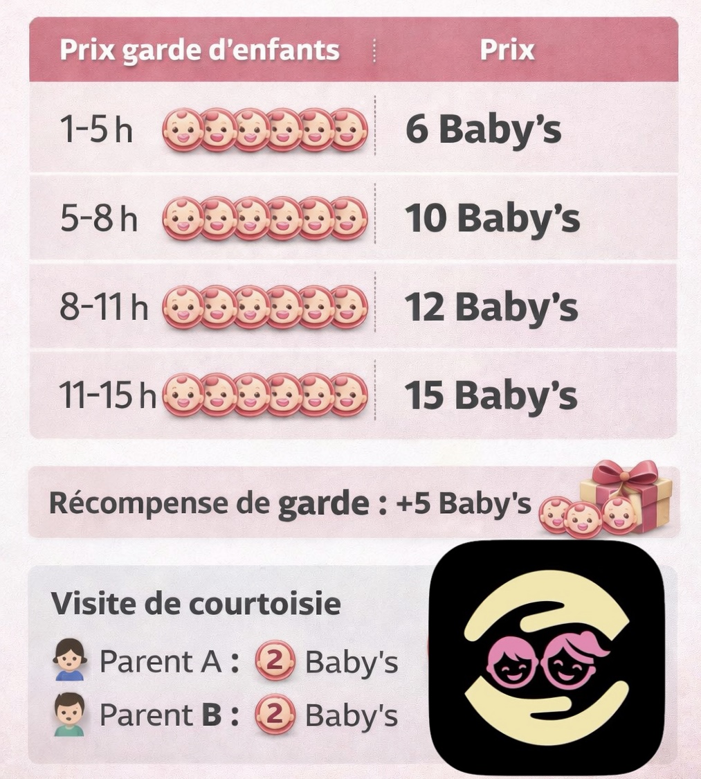 Tarifs baby’s